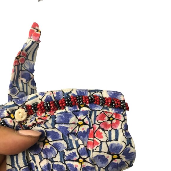 Pepe Jeans Womens Floral Bead Collar Sleeve Trim Button Shirt Size Small - Picture 3 of 7